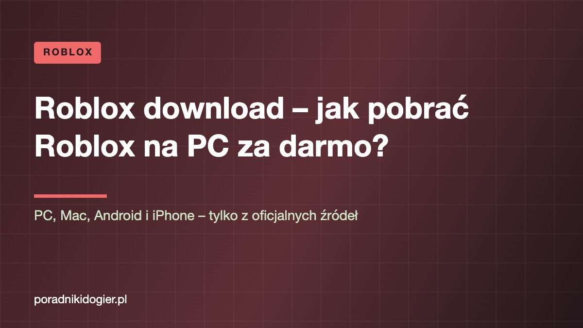 Okładka poradnika o tym, jak pobrać i zainstalować Roblox