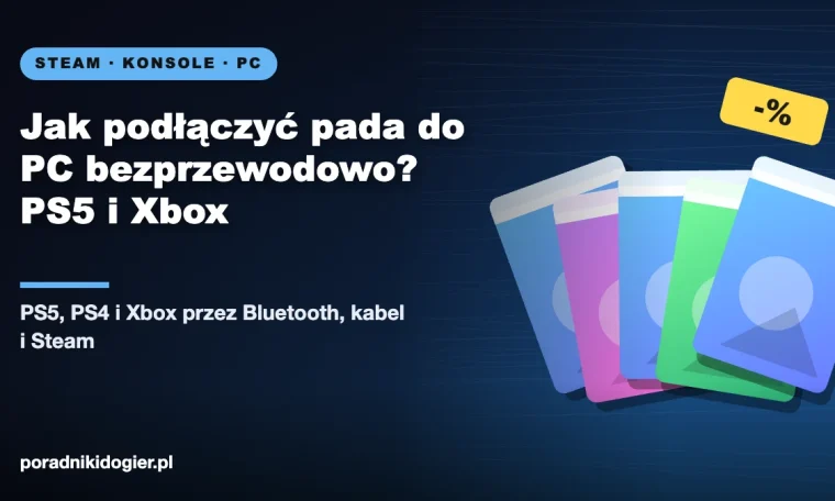 Okładka poradnika: jak podłączyć pada do PC bezprzewodowo – pad PS5, PS4 i Xbox na Windows 11