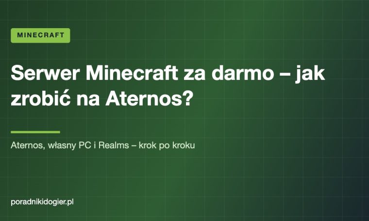 Okładka poradnika o tym, jak zrobić darmowy serwer Minecraft