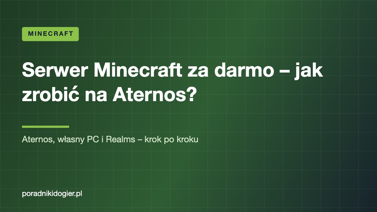 Okładka poradnika o tym, jak zrobić darmowy serwer Minecraft