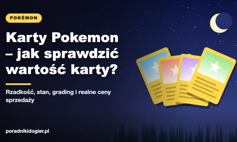 Okładka poradnika karty Pokémon: jak sprawdzić wartość karty, rozpoznać rzadkość i stan