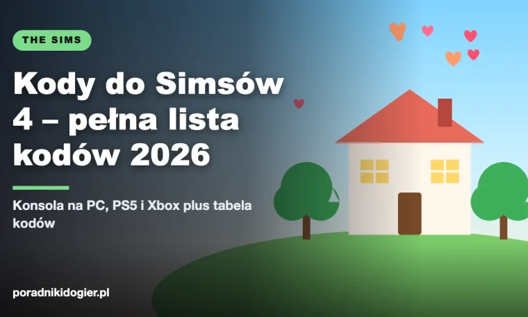 Okładka poradnika kody do Simsów 4: konsola kodów, testingcheats i lista kodów na PC, PS5 i Xbox