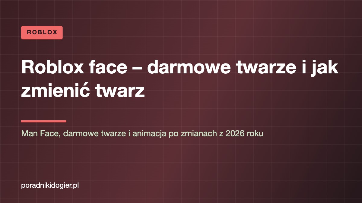 Okładka poradnika o twarzach w Roblox – Man Face, darmowe twarze i zmiana twarzy