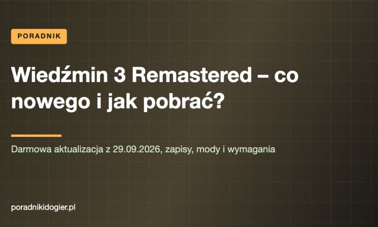Okładka artykułu o Wiedźminie 3: Dziki Gon – Remaster