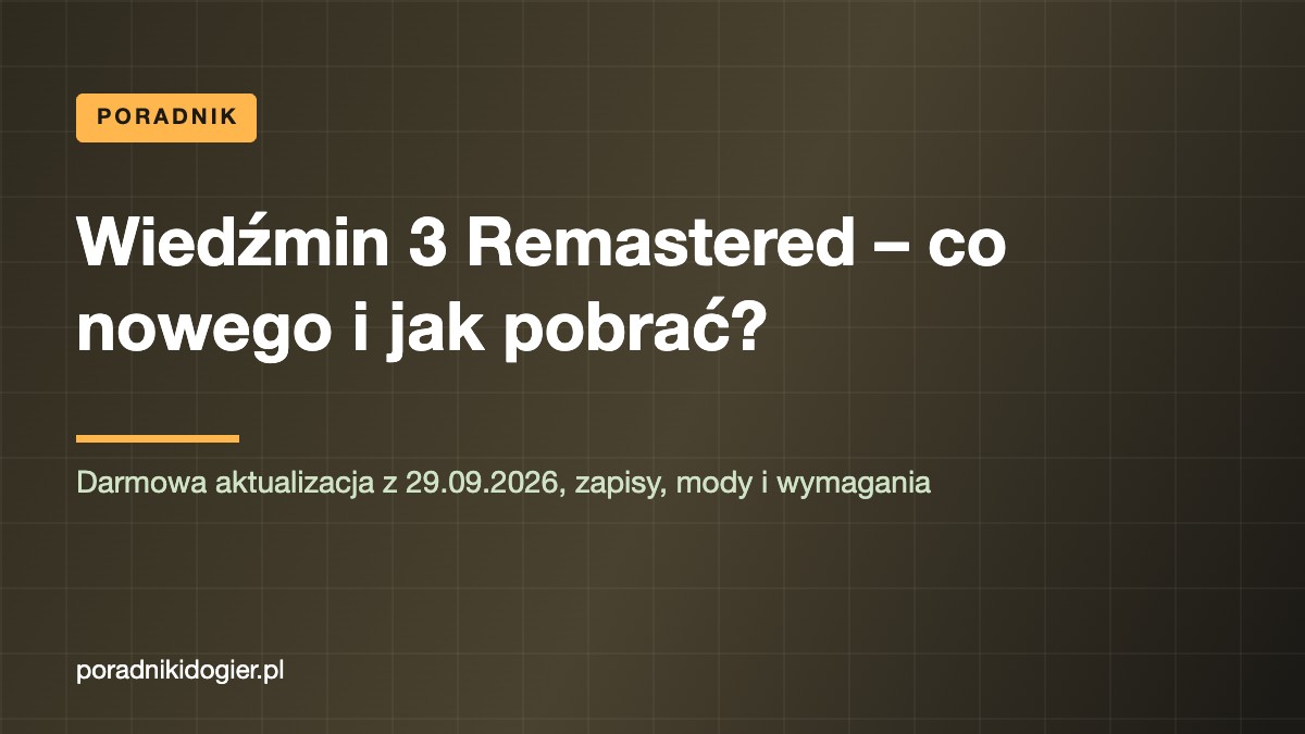 Okładka artykułu o Wiedźminie 3: Dziki Gon – Remaster